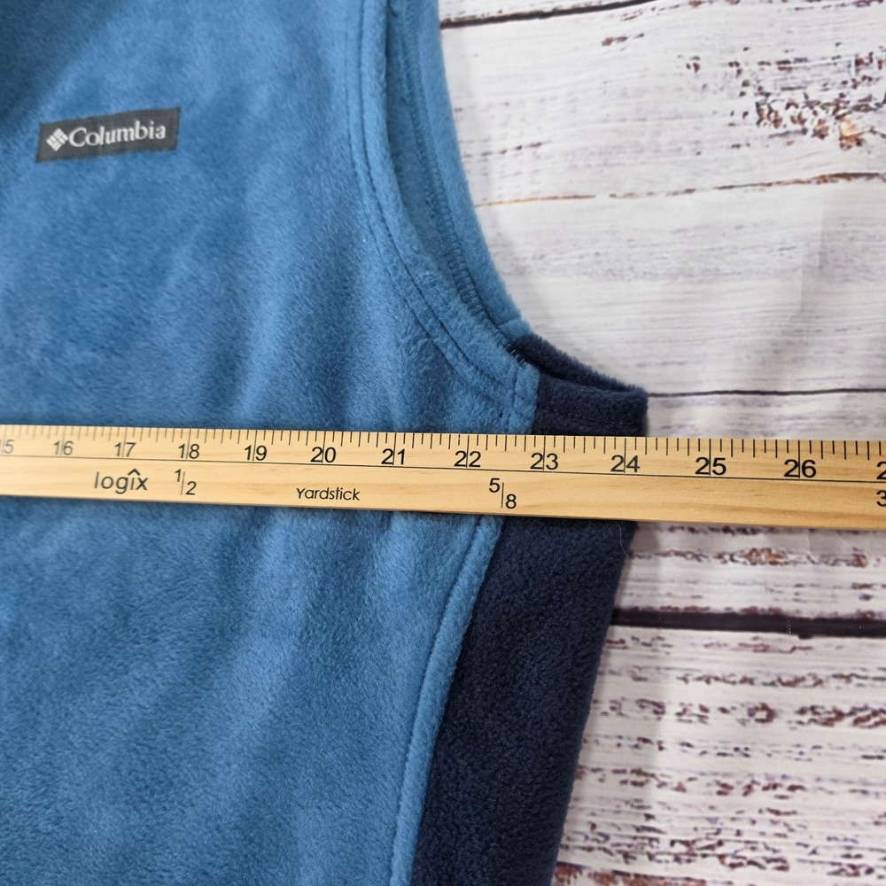 NEW Columbia Fleece Vest With Pockets Men XLT Blue NWT Full Zip Outdoor Layering